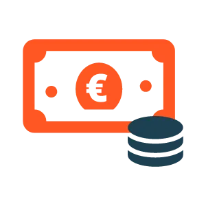 Icon Euroschein mit Münze