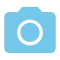 blaues Icon mit Kamera