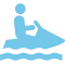 blaues Icon mit Jetski