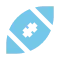 blaues Icon von Football