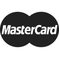 Durchgehend schwarzes MasterCard-Logo